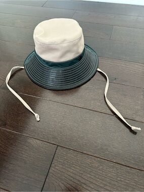 Maison Michel Angele Leather Colorblock Bucket Hat